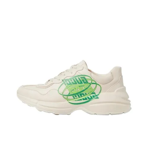 GUCCI Rhyton Low Топ Повседневная обувь Мужская Белая