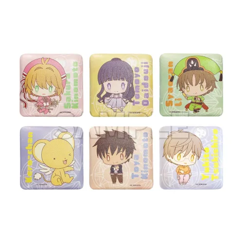 GuGuGuGu Сакура собирательница карт ПУ (полиуретан) Квадрат Мультяшный Мерч Аниме By GUZI Значки