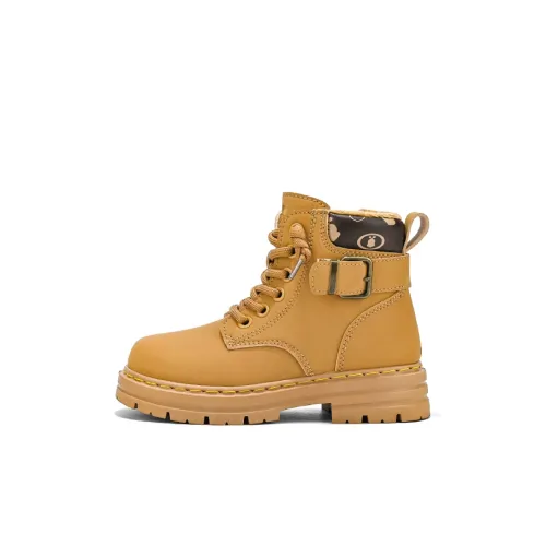 BOBDOG Slip-resistant Anti KICK Abrasion-resistant Waterproof Thermal High Top Детские ботинки для малышей