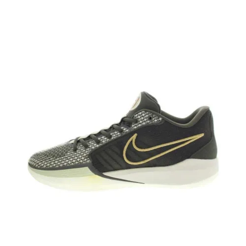 Nike Sabrina 1 EP Устойчивые к истиранию низкие баскетбольные кроссовки для женщин зеленые и белые азиатская версия