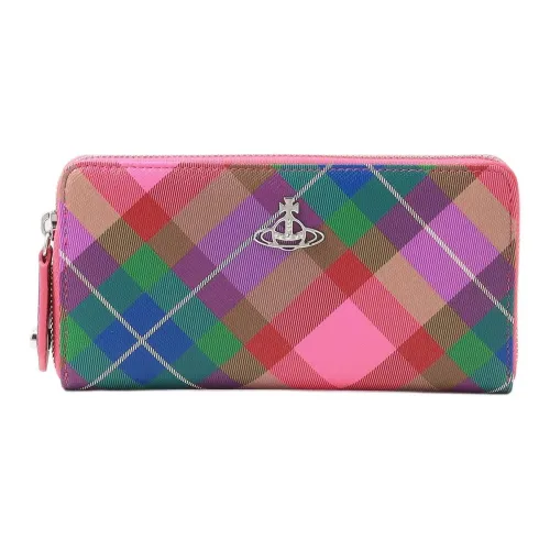 Vivienne Westwood Sustainable Переработанный материал Кошелек Женские Конфетный цвет Клетчатый