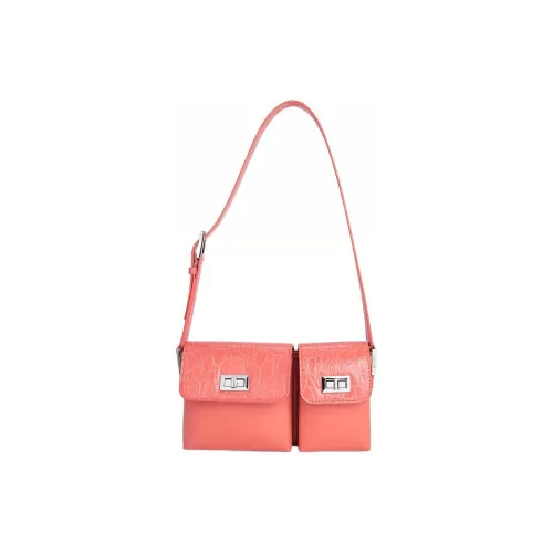 By Far Baby Billy Лакированная кожа Сумка через плечо Женская Лососево-розовый