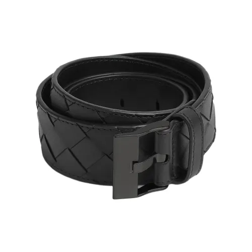 Bottega Veneta Телячья кожа Кожаные ремни Мужской Черный Ширина 3,5CM