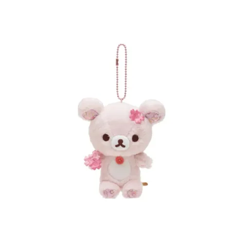SAN X Relaxed Медвежонок Вишневый цветок Коллекция Медвежонок Сестра Куклы Плюшевый Брелок 12 см Рекомендуемая высота