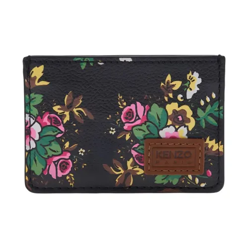 KENZO Коровья кожа Держатель для карт Женский Черный и Разноцветный
