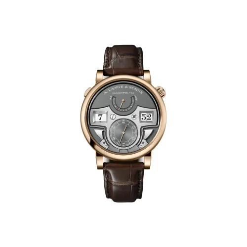 A LANGE SOHNE ZEITWERK Collection Мужские часы Механизм с ручным заводом Циферблат 44,2 мм Серый