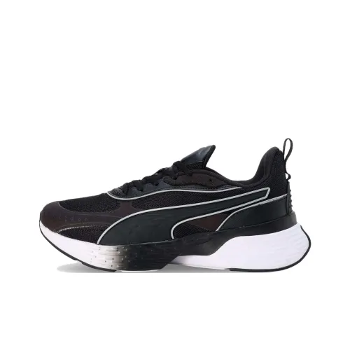 PUMA Softride Sway противоскользящий и дышащий низкий топ повседневная беговая обувь унисекс черный белый