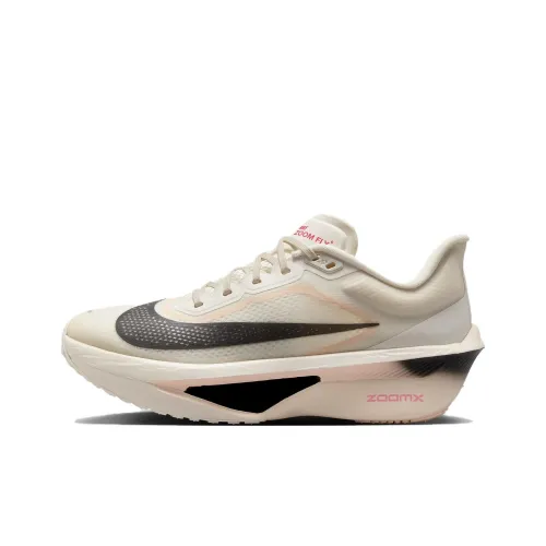 Nike Zoom Fly 6 Slip Устойчивый к истиранию Низкий Топ Беговые кроссовки Женские Бежево-черный