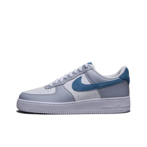 Nike Air Force 1 Slip Resistant Abrasion Resistant Низкие Кроссовки для скейтбординга Унисекс Синие Белые
