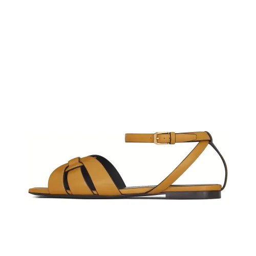 SAINT LAURENT TRIBUTE One Ремешок Сандалии Женские Коричневый