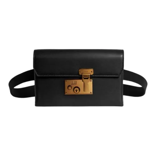 Dunhill Бананка из коровьей кожи мужская черная