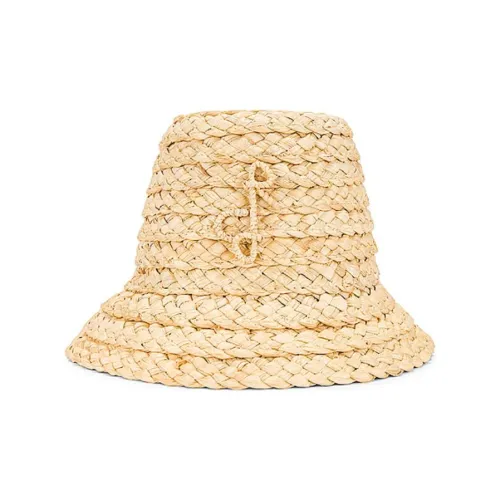 RUSLAN BAGINSKIY Солома Шляпы ведра Женские Бежево-желтый