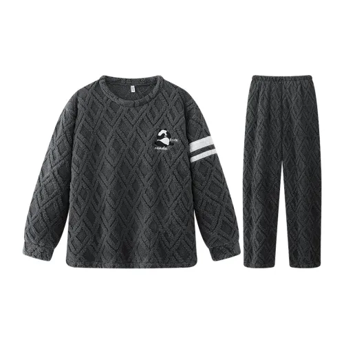 Lan Miao Dark Gray Men's Pajama Sets Lan Miao Темно-серый Мужской Пижамные Комплекты
