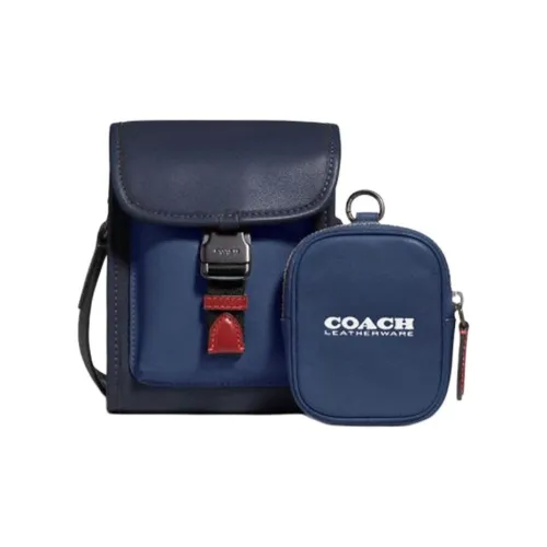 COACH Charter Коровья кожа Сумка через плечо Унисекс Полночь Морской синий