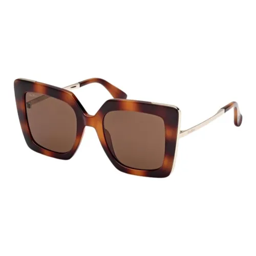 MaxMara Пластик Квадратные Солнцезащитные очки Женские Черепаховый