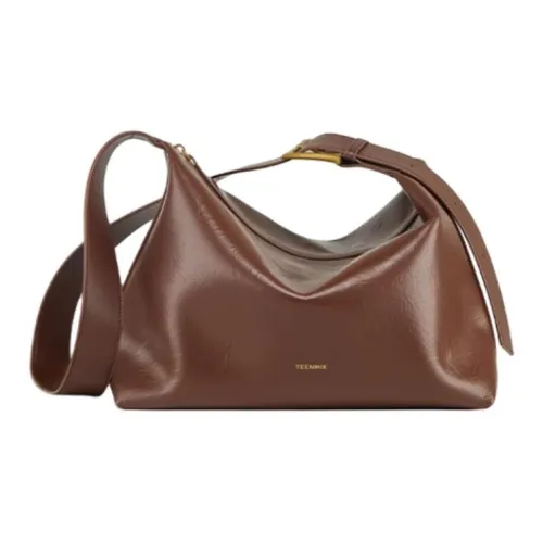 teenmix Сумка через плечо из коровьей кожи сумка на плечо средняя женская коричневый темно-черный