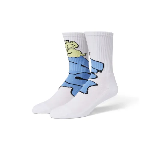HUF 1 шт Белый Унисекс MID Носки до икры