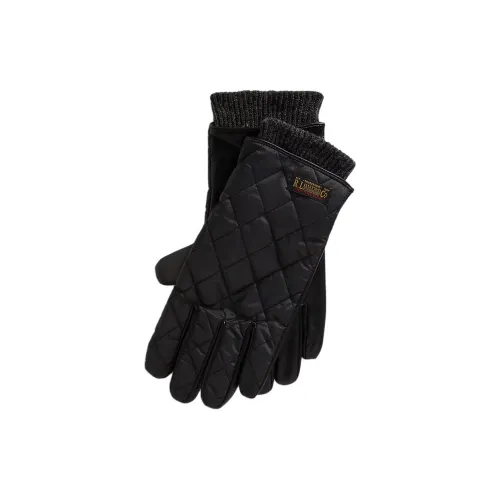 Polo Ralph Lauren Полиэстер Кожа Вязаные перчатки Мужской Черный