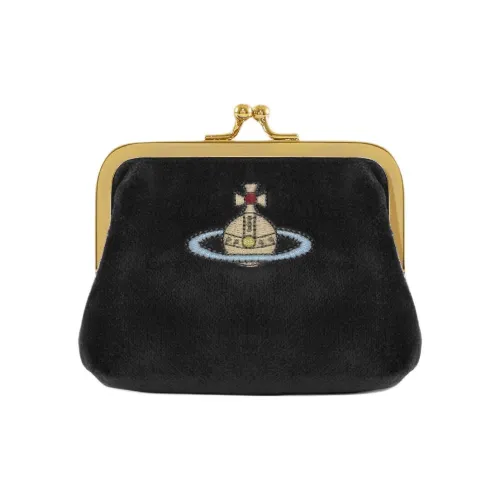 Vivienne Westwood Хлопок Монета Кошелек Женский Черный Многоцветный