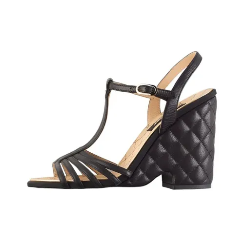 CHANEL One Ремешок Сандалии Женские Черные