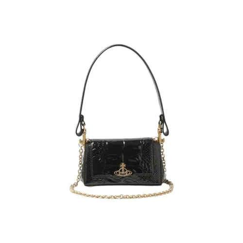 Vivienne Westwood Hazel Коровья кожа Сумка через плечо Сумка Маленькая Женская Черная