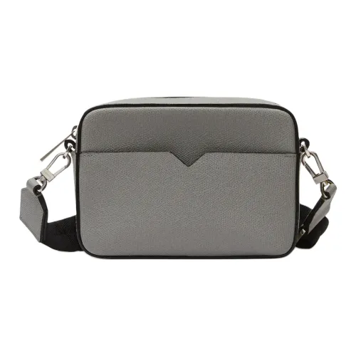 Valextra Soft Телячья кожа Сумка через плечо Сумка на плечо Мини Мужская Бетонный серый