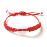 Белый браслет с замком мира