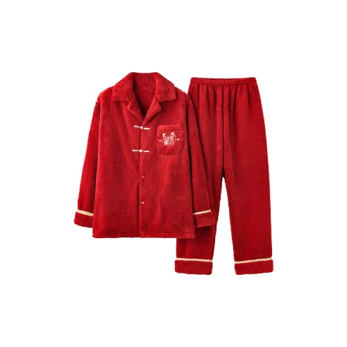 LEZIYUN Красный Унисекс Пижамные комплекты