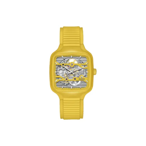 RADO Realme Collection Автоматический Механический Механизм Унисекс Часы 38 мм Черепный Циферблат Керамические Чехлы для Часов Резиновый Ремешок