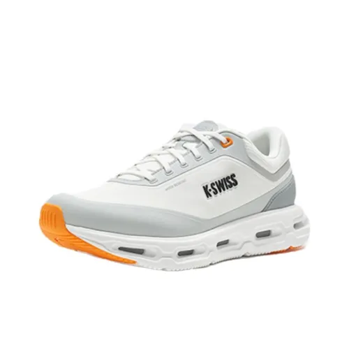 KSWISS Противоскользящие устойчивые к истиранию низкие беговые кроссовки для мужчин белые и серые