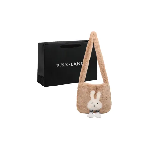 PINK·LAND Плюшевая Сумка через плечо Стандартная Женская Хаки Серый Белый Розовый Зеленый