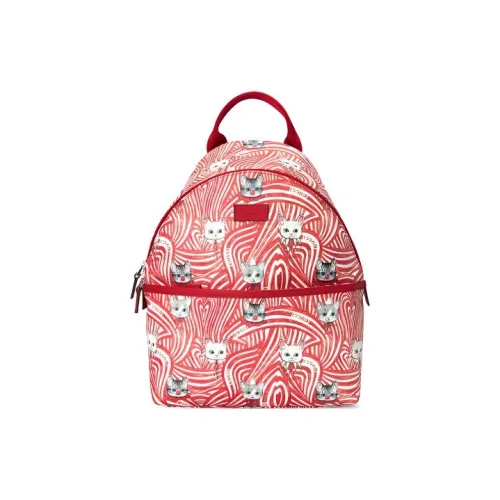 GUCCI Yuko Higuchi Коллаборация Холст с кожей Рюкзак для детей Красный Белый