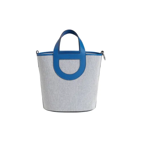 HERMES In The Loop Холст Swift Телячья кожа Свиной нос Корзинка-сумка Сумка-ведро Сумка Женская