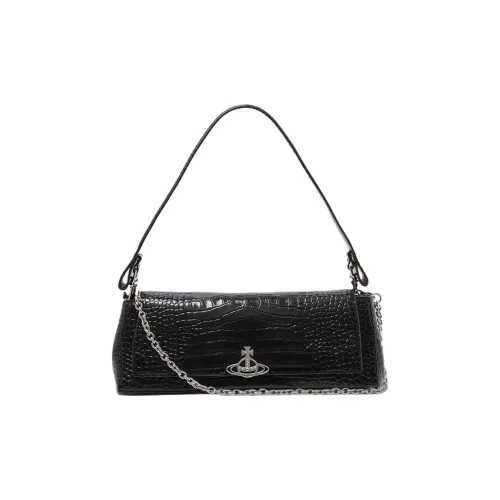 Vivienne Westwood Hazel Коровья кожа Одно плечо Сумка Большая Женская Черная