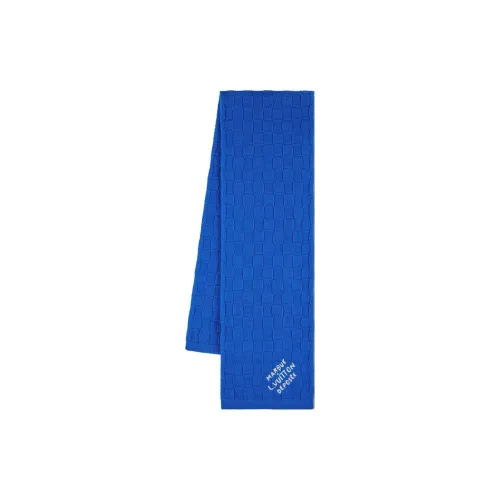 LOUIS VUITTON Шарфы из овечьей шерсти вязаные Унисекс Синий