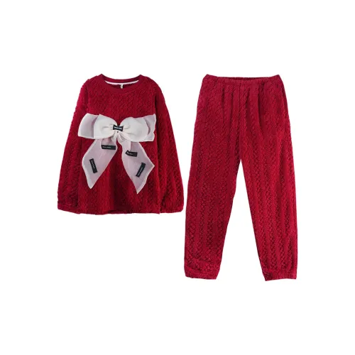 Dorame Pajama Комплект Женский Бордовый