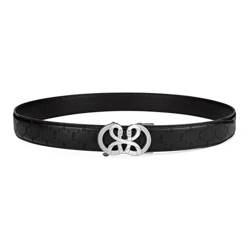 Roberta Di Camerino Ремни из крупнозернистой текстуры коровьей кожи мужской черный ширина 3,5 см