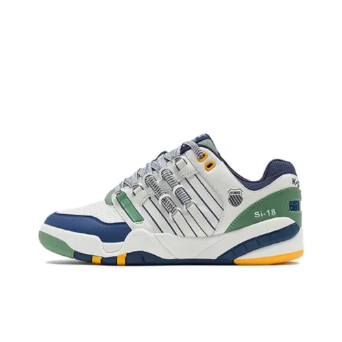 K·SWISS Si 18 Скейтборд Кроссовки Низкие Белые и Синие Мужские