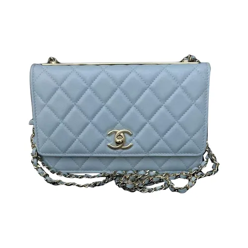 CHANEL Модная сумка CcWOC из овечьей кожи сумка через плечо женская синяя