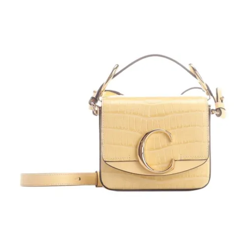 Chloe Телячья кожа Сумка Сумка через плечо Сумка через плечо Мини Женская Светло-желтая