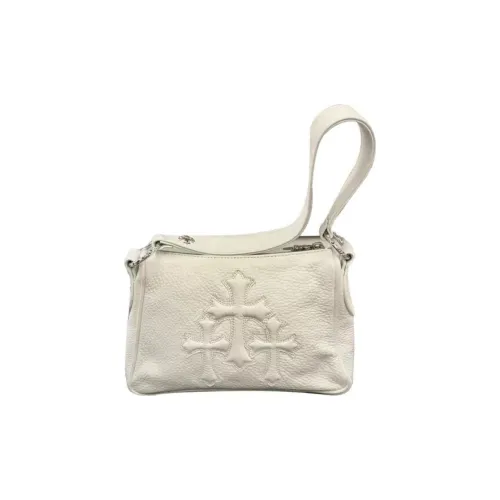 Chrome Hearts Кожа Сумка на плечо Курица Китайская медная монета Сумка Сумка сумка через плечо Женская Белая