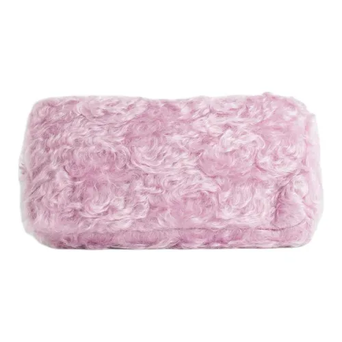 DRIES VAN NOTEN Мохер с хлопком кожа вставки клатч женский фиолетовый