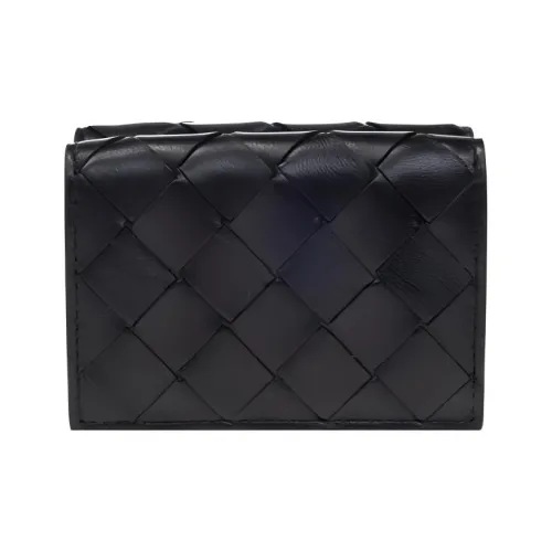 Bottega Veneta Кошелек из овечьей кожи мини женский черный