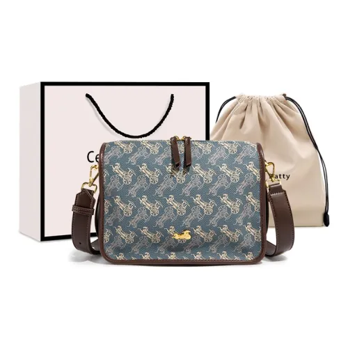 CentarlKatty Полиуретан Синтетическая Кожа Сумка через плечо Стандартная Женская Carriage Синий и Кофейный