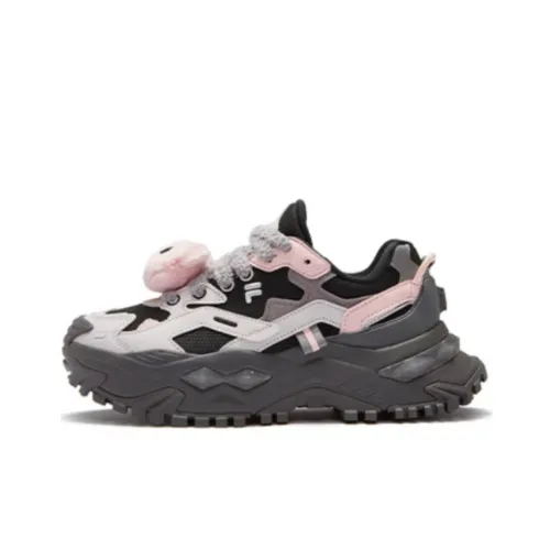 FILA FUSION Бьянко Высота Увеличивающая Низкий Топ Повседневная Обувь Женская Черный Розовый Фиолетовый