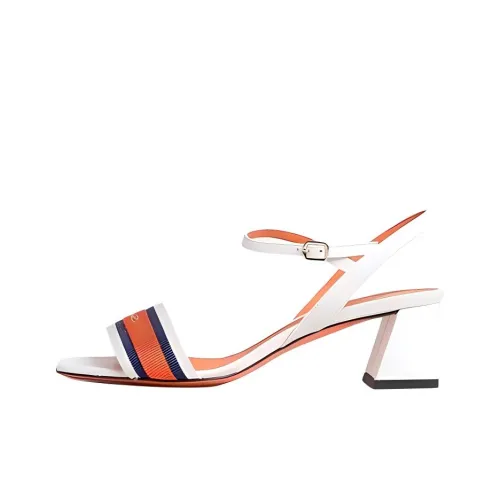 Santoni One Ремень Сандалии Белые Женские
