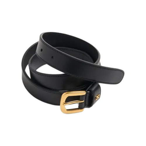 Valentino Телячья кожа Кожаные ремни Мужской Черный Ширина 2,5CM