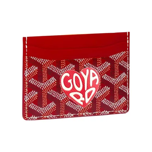 GOYARD Saint Sulpice Холст с кожей Картхолдер Картхолдер Унисекс Красный Красный Маленькое сердце