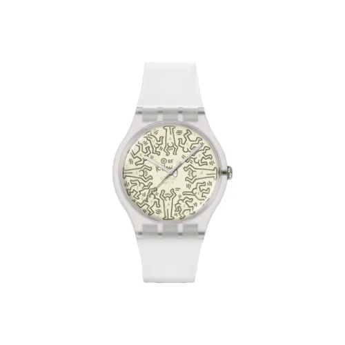 Swatch Quartz Механизм Мужские часы 41 мм Бежевый