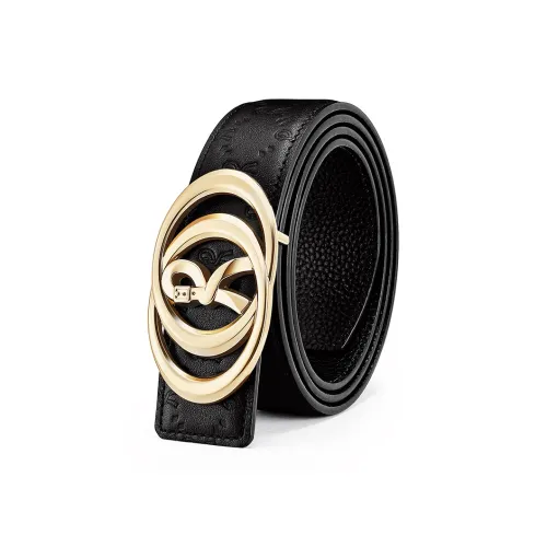 Roberta Di Camerino Ремни из крупнозернистой текстуры коровьей кожи мужской золотой 3,45 см